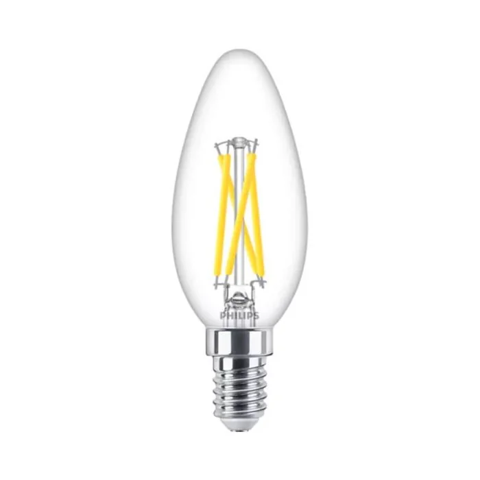 Philips Master DimTone E14 B35 Candle LED Bulb 2.5W Clear Warm Glow - 25W Replacement