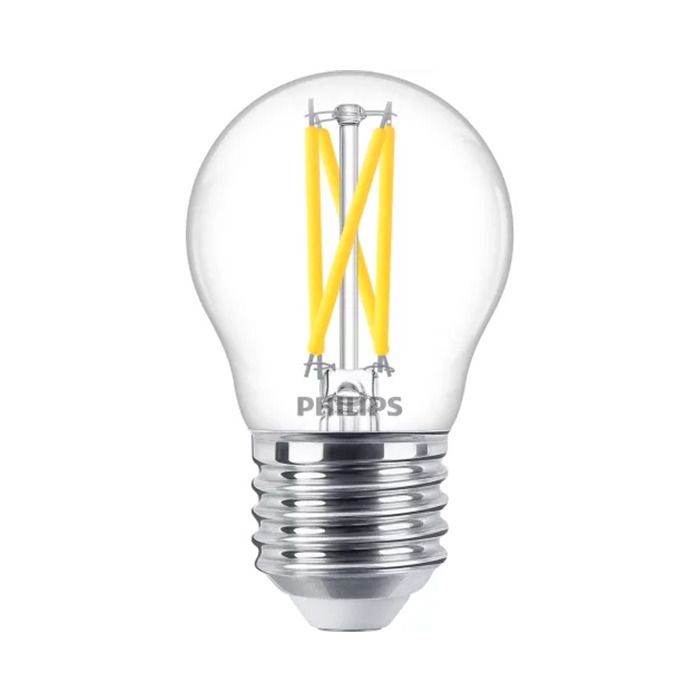 Philips Master DimTone E27 P45 Golf Ball LED Bulb 2.5W Clear Warm Glow - 25W Replacement