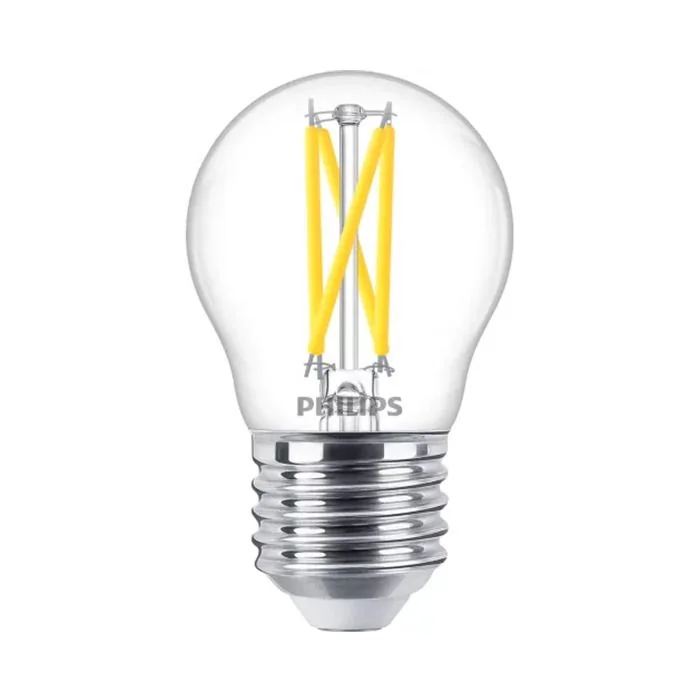 Philips Master DimTone E27 P45 Golf Ball LED Bulb 2.5W Clear Warm Glow - 25W Replacement
