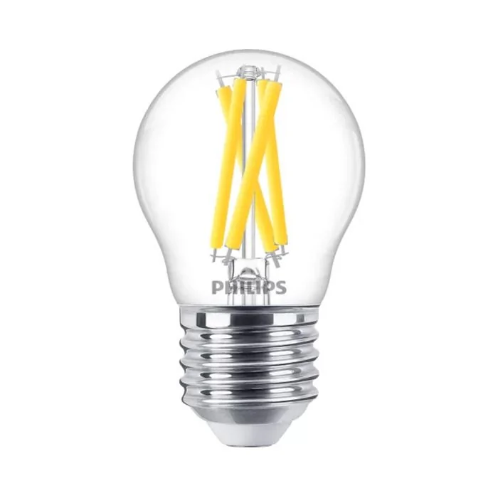 Philips Master DimTone E27 P45 Golf Ball LED Bulb 3.4W Clear Warm Glow - 40W Replacement
