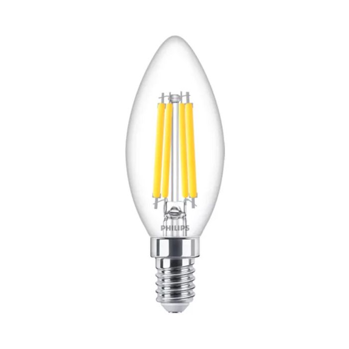 Philips Master Value E14 B35 Candle LED Bulb 3.4W Clear Warm White Dimmable - 40W Replacement