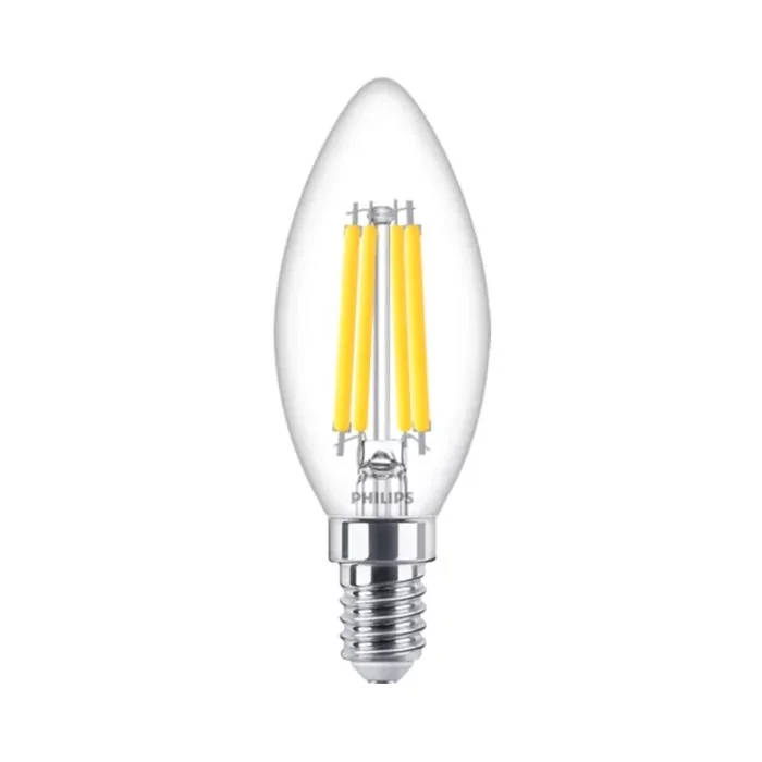 Philips Master Value E14 B35 Candle LED Bulb 3.4W Clear Warm White Dimmable - 40W Replacement