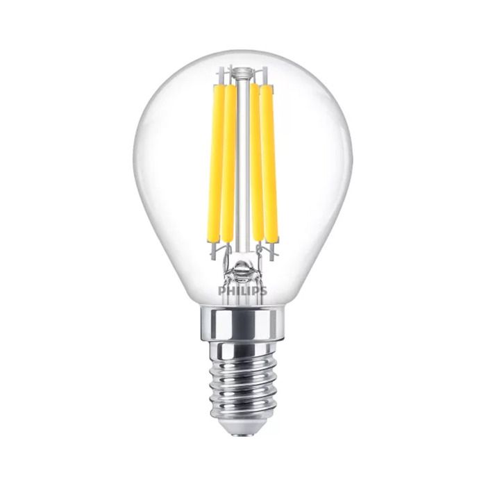 Philips Master Value E14 P45 Golf Ball LED Bulb 3.4W Clear Warm White Dimmable - 40W Replacement