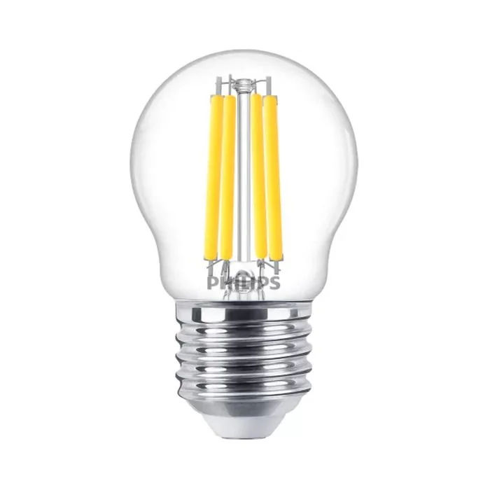 Philips Master Value E27 P45 Golf Ball LED Bulb 3.4W Clear Warm White Dimmable - 40W Replacement