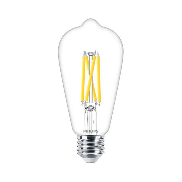 Philips Master Value E27 ST64 LED Bulb 5.9W Clear Warm White Dimmable - 60W Replacement