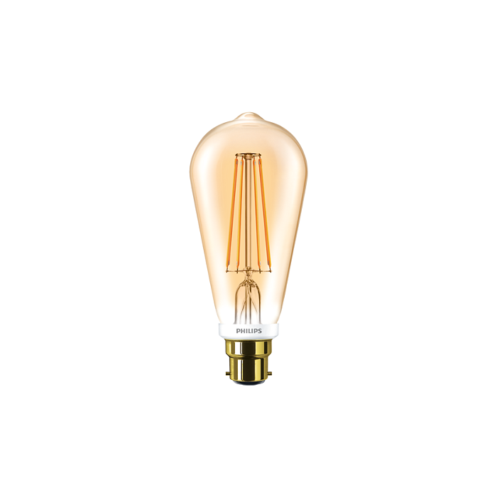 Philips Signify CLA LEDBulb D 7-50W ST64 B22 820 GOLD