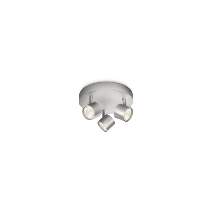 Philips STAR Dimmable Aluminium LED Triple Spot Ceiling Light