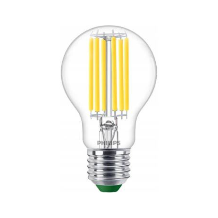 Philips Ultra Efficient E27 A60 LED Filament Bulb 4W 2700K Warm White 840lm Clear – 60W Replacement