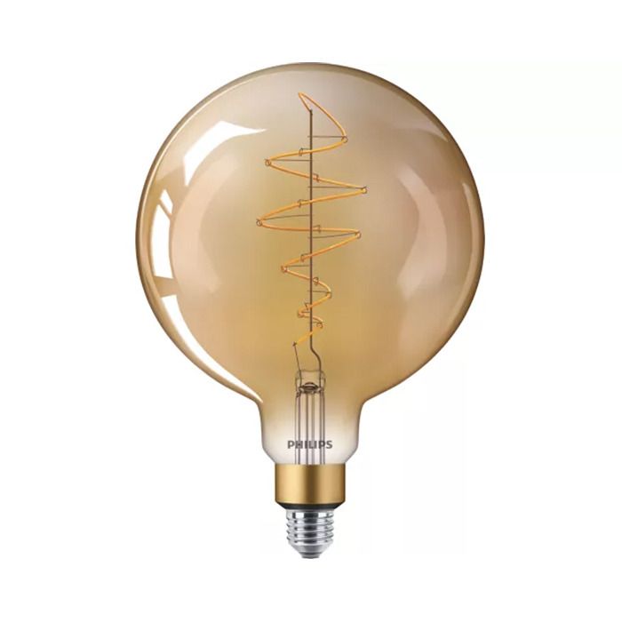 Phillips Classic LED 40W E27 Giant Globe G200 Filament Bulb 1800K Gold Dimmable