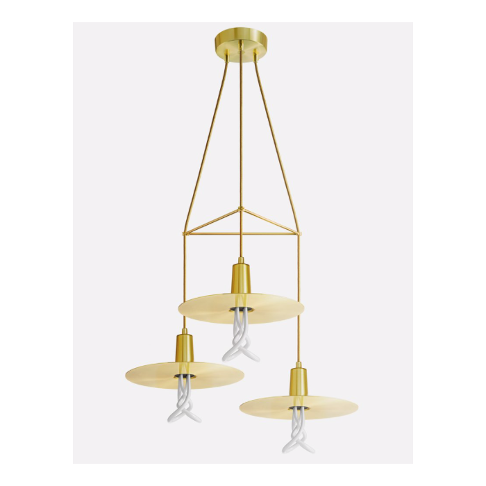 Plumen 3 Way Drop Cap Chandelier - Copper