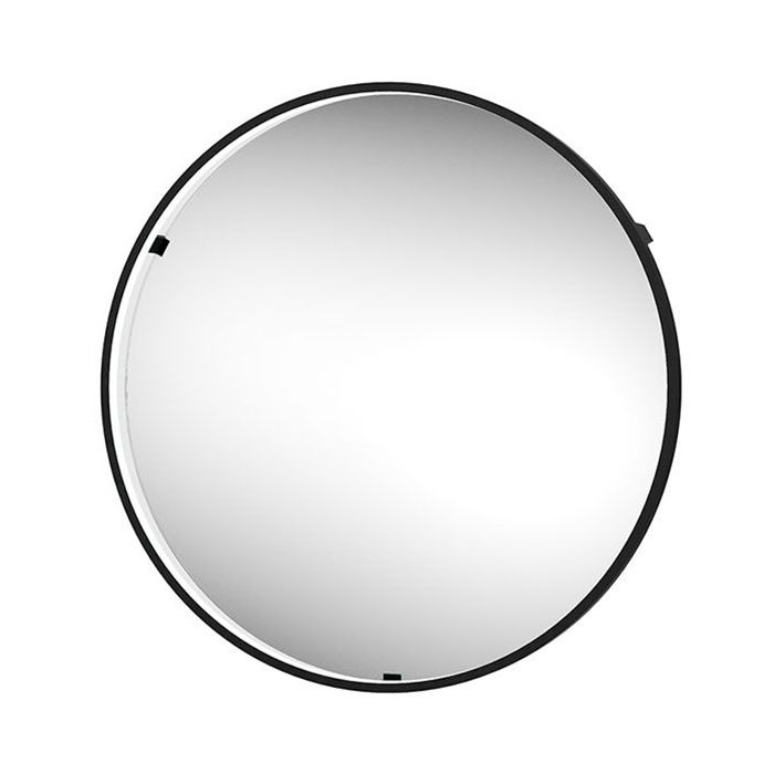 Sensio Aspect 600ø - Cool White - Matte Black LED Mirror 