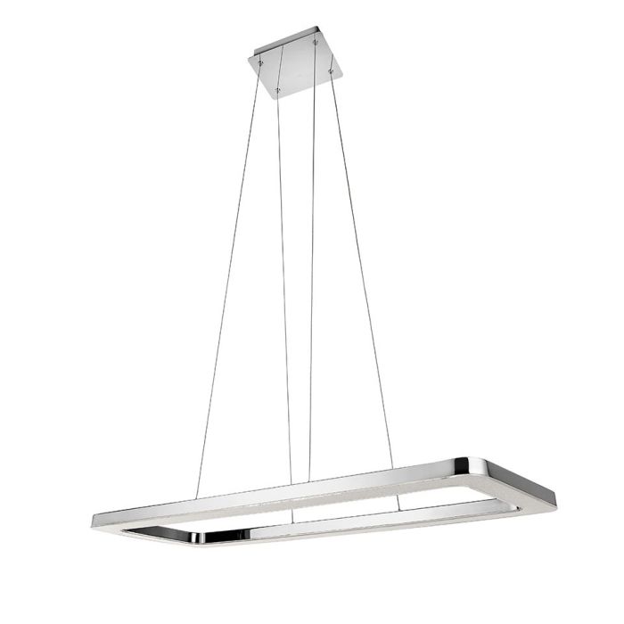 Sensio Bellatrix - Rectangular Crushed Crystal Pendant Light