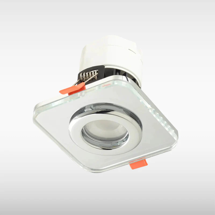 Sensio Cube LED Downlight, TrioTone (CCT), IP65, Dual Power, Clear Glass