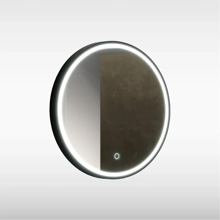 Sensio Frontier Round Seamless LED Mirror, CCT, Ø600mm, Black