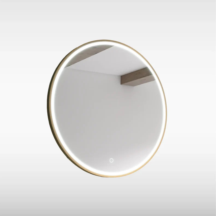 Sensio Frontier Round Seamless LED Mirror, CCT, Ø600mm, Brass