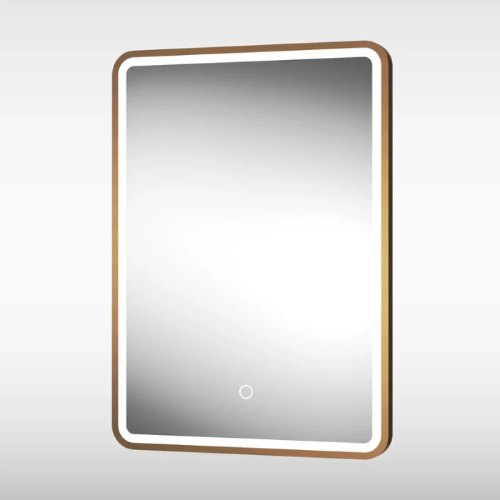 Sensio Frontier Seamless Border LED Mirror, CCT, 500x700mm, Brass