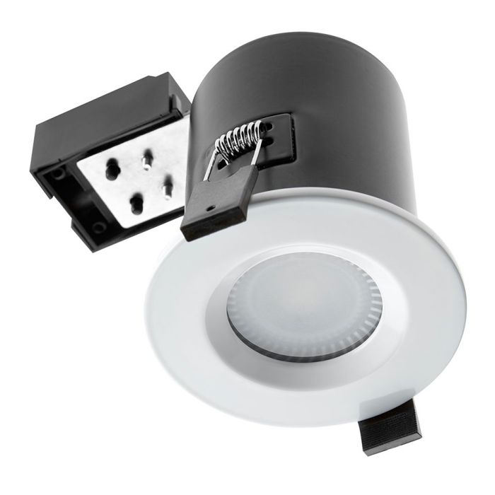 Sensio IP65 GU10 Fire & Acoustic Rated Shower Light - White