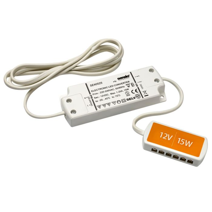 Sensio LED 15W 12V Driver with 6 Port LED Block