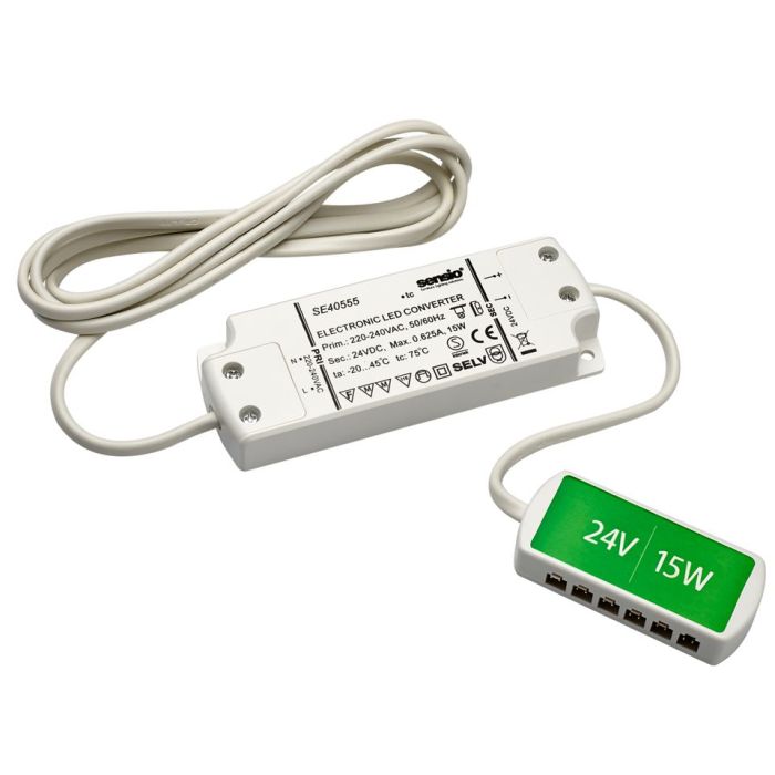 Sensio LED 24V 15W Driver with 6 port LED Block