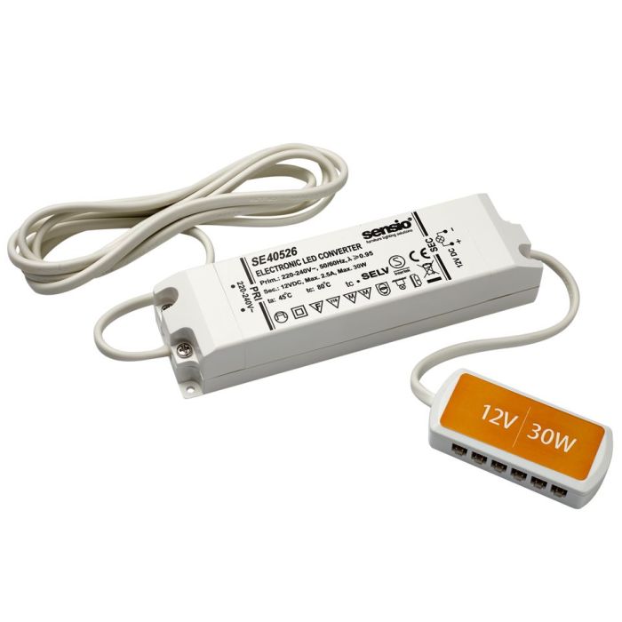 Sensio LED 30W 12V Driver with 12 Port LED Block