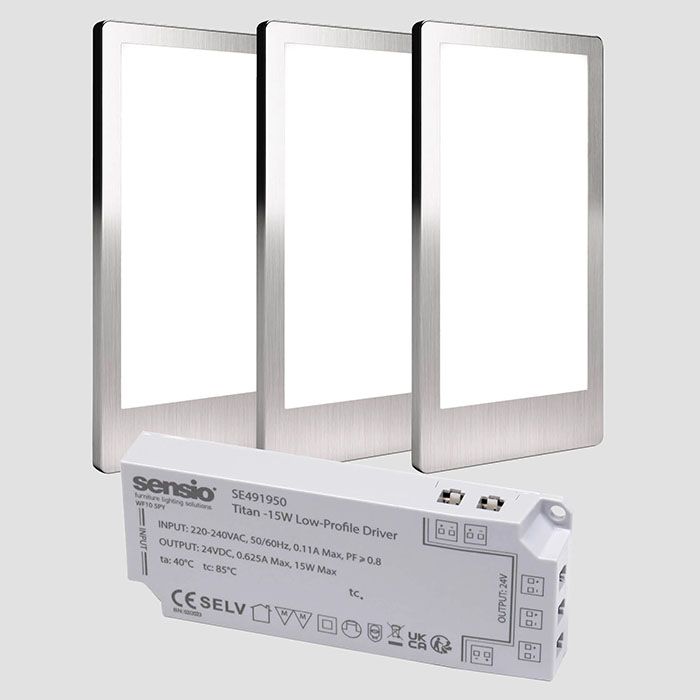 sensio-led-neo-triotone-3-light-plug-play-kit-stainless-steel