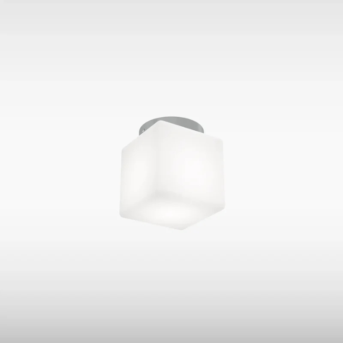 Sensio Mabelle Square Bathroom LED Ceiling Light, Chrome