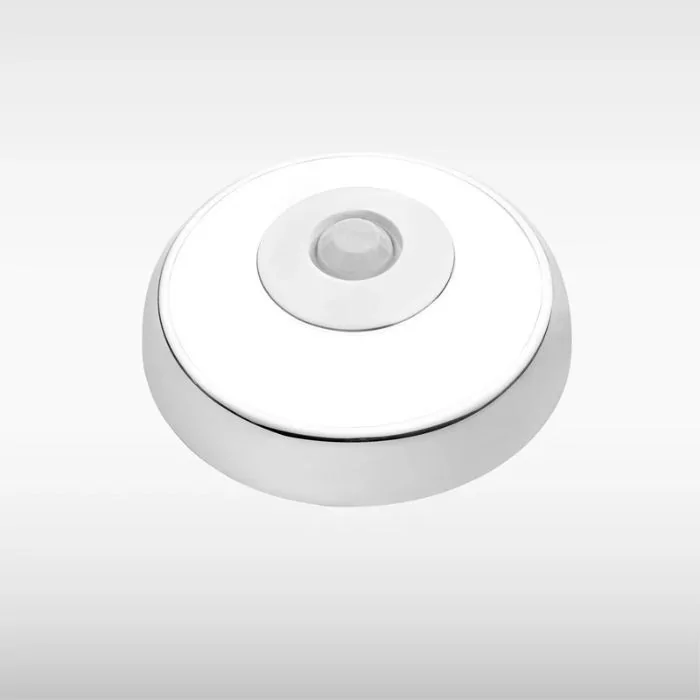 Sensio Magnum Rechargeable Round Light for Wardrobes and Cabinets (Chrome)