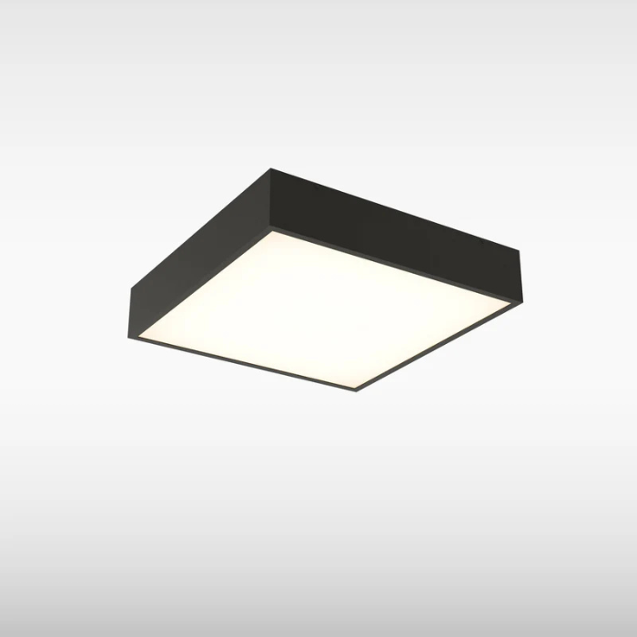 Sensio Manon Square LED Ceiling Light, CCT, Black