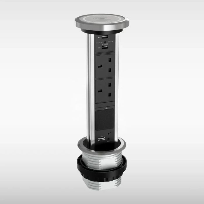 Sensio SensioPod M Bluetooth Motorised Socket With QI Charger & Bluetooth