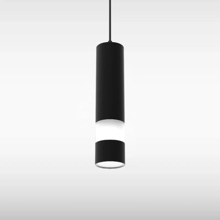 Sensio Solinas Black Cylinder Pendant Light - Cool White
