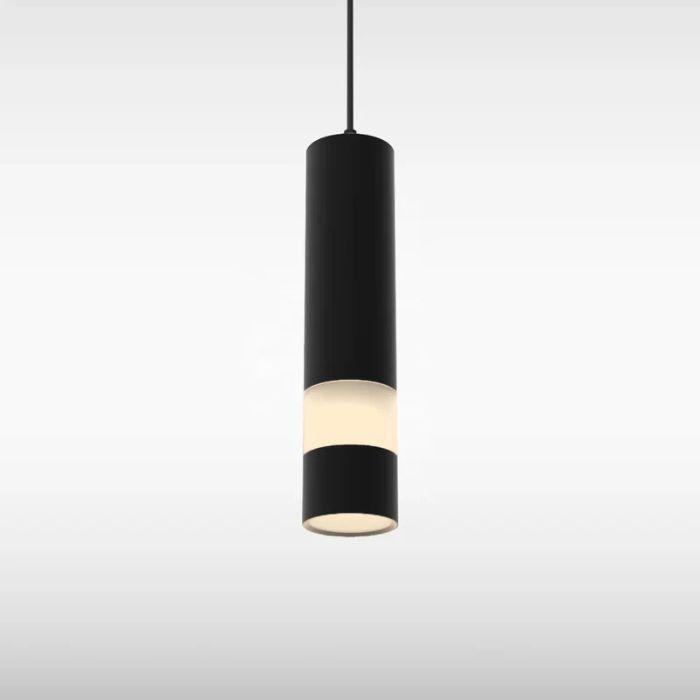 Sensio Solinas Black Cylinder Pendant Light - Warm White