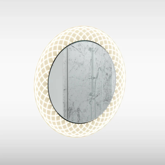 Sensio Spiro Etched Round LED Mirror, CCT, Ø800mm