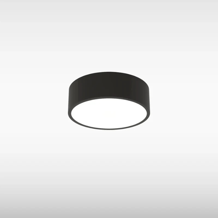 Sensio Zala Round Bathroom LED Ceiling Light, Black