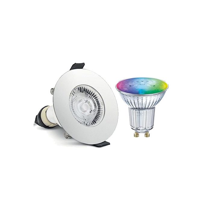 Smart Downlight Bundle Integral Polished Chrome Evofire + Ledvance Bluetooth GU10 Spot