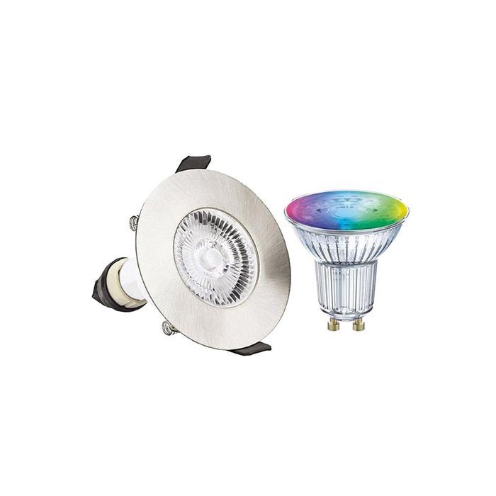 Smart Downlight Bundle Integral Satin Nickel Evofire + Ledvance Bluetooth GU10 Spot