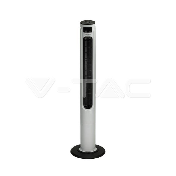 V-TAC LED Tower Fan (Powered By Samsung) 55W Temperature Display Amazon & Google Home Compatible
