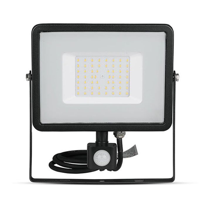 V-TAC PIR Sensor Floodlight 50W 4000lm IP65 3000k Samsung Chip 