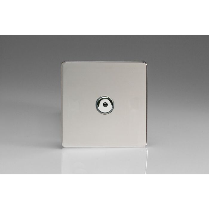 Varilight Polished Chrome 1-Gang 1-Way Remote/Touch Control Master LED Dimmer 1 x 0-100W (1-10 LEDs) screwless