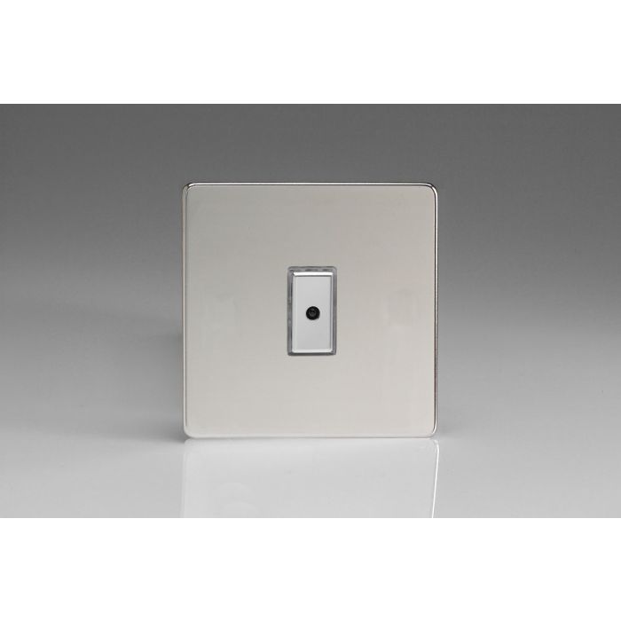 Varilight Polished Chrome 1-Gang 1-Way V-Pro Multi-Point Remote/Tactile Touch Control Master LED Dimmer 1 x 0-100W (1-10 LEDs) screwless