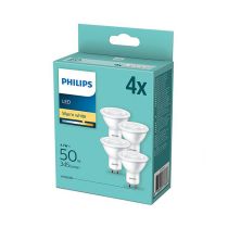 4 Pack Philips 4.7W LED GU10 36deg 2700K