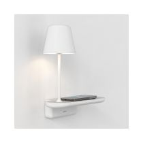 Astro Ito Matt White Wall Light with Integrated Wireless and USB Docking Station