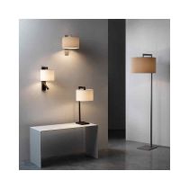 Astro Ravello Bronze LED Table Lamp with White Tapered Square Shade