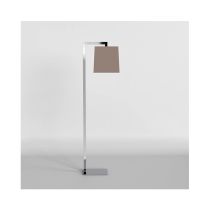 Astro Ravello Chrome LED Floor Lamp with Oyster Tapered Square Shade