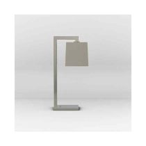 Astro Ravello Matt Nickel LED Table Lamp with Oyster Tapered Square Shade
