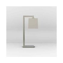 Astro Ravello Matt Nickel LED Table Lamp with Putty Tapered Square Shade