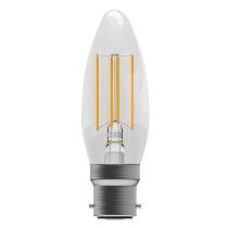 BELL 05305 4W LED DIMMABLE FILAMENT CANDLE - BC, CLEAR, 2700K