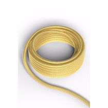 Calex Decorative Fabric Flex Cable, 2 Core, 3M - Metallic Gold