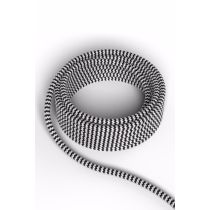Calex fabric cable 2x0,75qmm 1,5M black/white, max.250V-60W