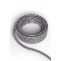 Calex fabric cable 2x0,75qmm 1,5M metallic grey, max.250V-60W