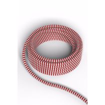 Calex fabric cable 2x0,75qmm 1,5M red/white, max.250V-60W